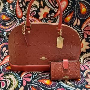 Coach Sierra Satchel with matching Coach wallet